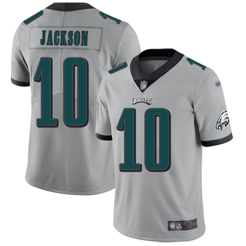 Men Philadelphia Eagles #10 DeSean Jackson Limited Silver Inverted Legend NFL Jersey Football->nfl t-shirts->Sports Accessory
